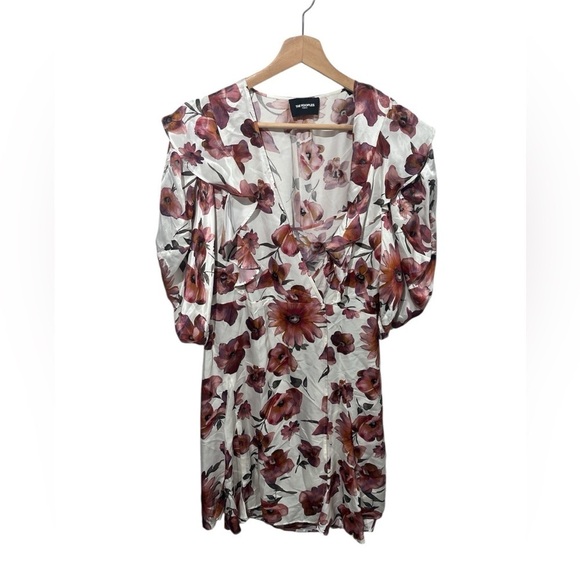 The Kooples Floral Wrap Dress - Multicolor Ecru, Size 6 - Picture 7 of 17